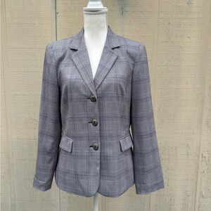 John Meyer Collection Gray Plaid Women's Blazer